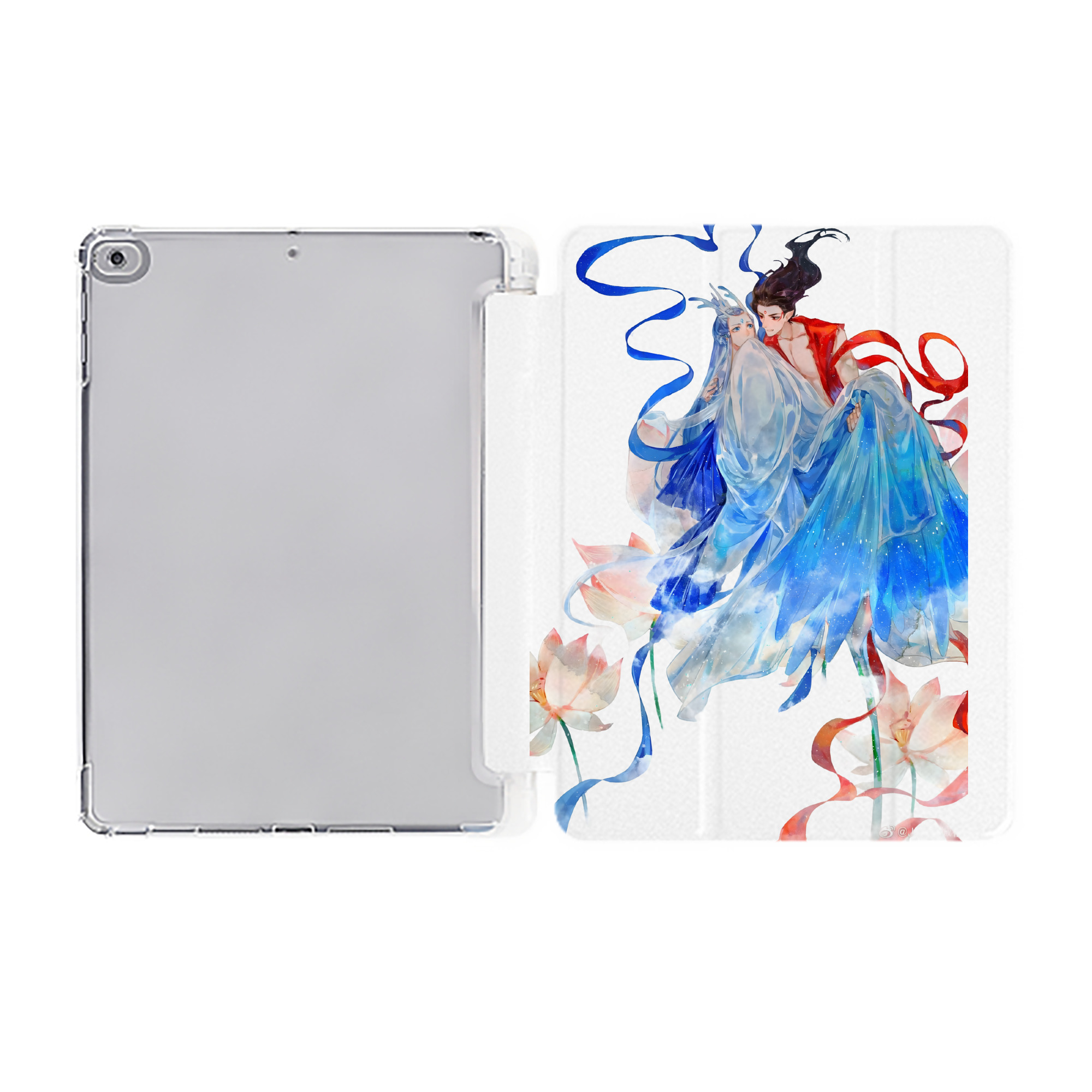 （画像用） Ne Zha 2 ナタ 魔童の大暴れ IPad ケース ペン収納付き 三つ折りスタンド PUレザー×シリコン 対応機種9.5/10.5/10.9インチ